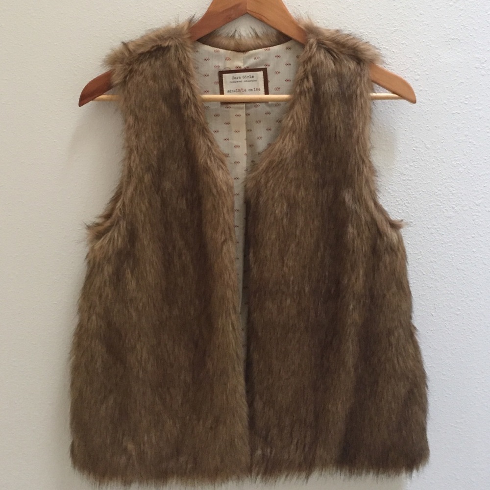 NWOT Zara Fur Vest